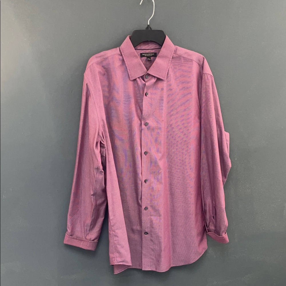Banana Republic Men's Purple Dress Shirt